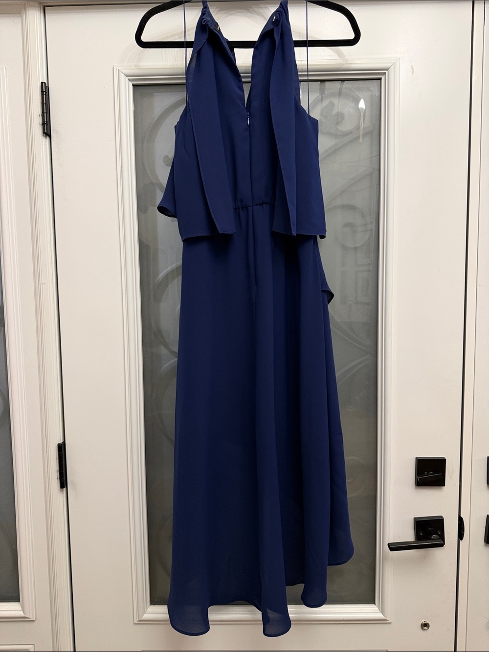 Saks Fifth Avenue Navy Blue Maxi Halter Dress